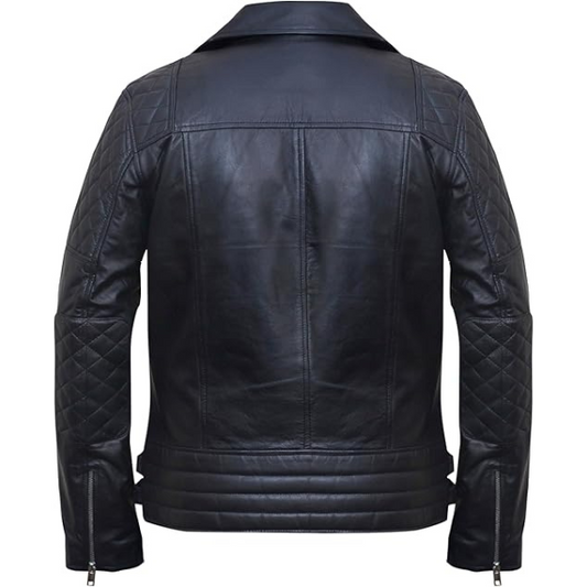 Men’s Cross Zip Brando Leather Jacket